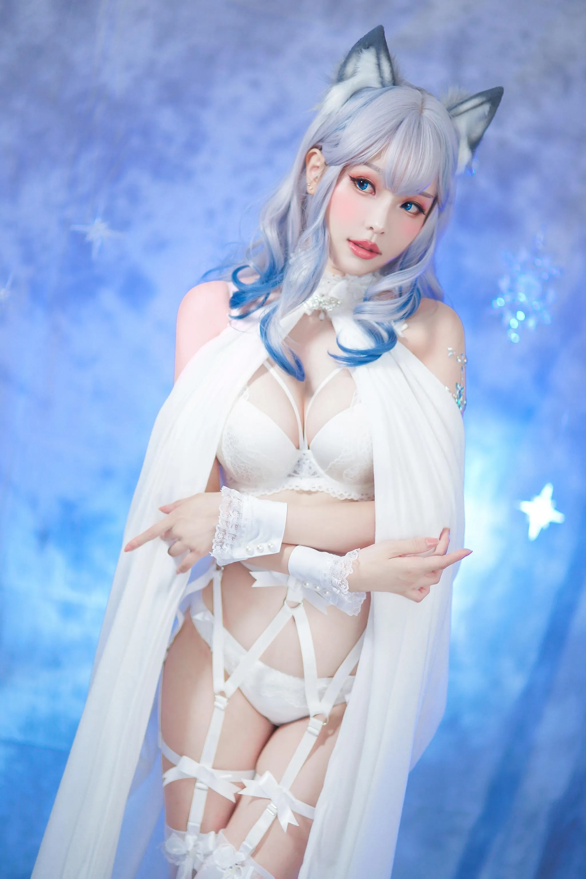 ElyEE子 – NO.43 猫耳白丝带 [48P]插图6